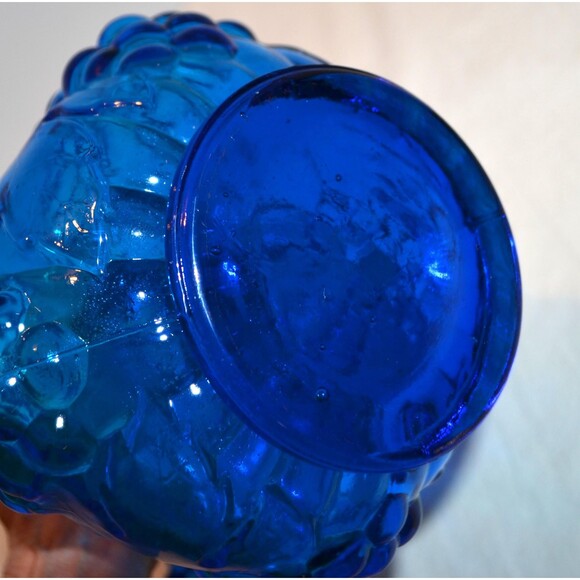Vintage Genie Bottle Grapes with Stopper Empoli Blue - Picture 9 of 9